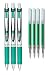 Pentel EnerGel Deluxe RTX Liquid Gel Ink Pen Set Kit, Pack of 3 with 4 Refills (Green - 0.7mm)