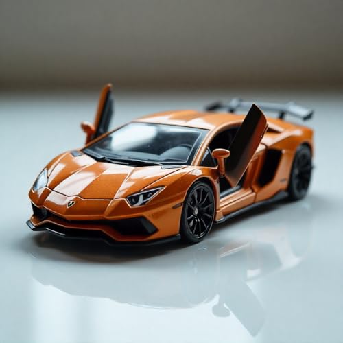 Image of Lamborghini Centenario 1:32 Die-Cast Model Car | Gold Accents Pull Back Super Car with Openable Doors, Sound & Light Effects | Premium Collectible Toy for Kids & Car Enthusiasts - Multicolour