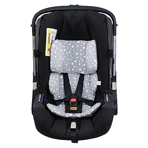 JYOKO Kids Cover for Car Seat and Stroller Compatible with Doona in 100% Cotton (Reducer, White Star) Cover