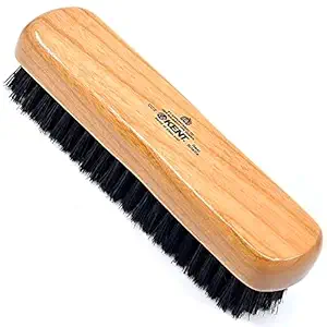 Kent CC2 Cherrywood Pure Black Bristle Travel Size Cloth Brush