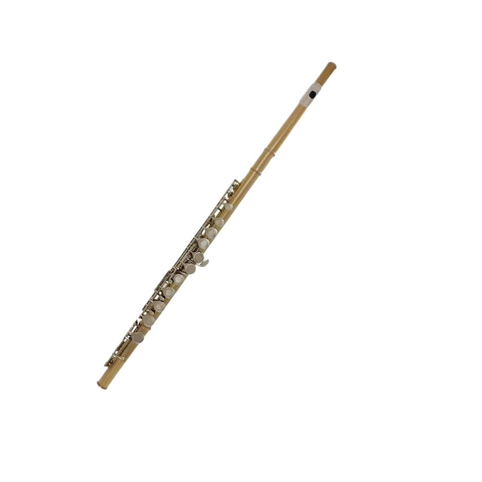 Flûte Flûte professionnelle 16 trous en métal clé en do instrument de concert avec boîte chiffon de nettoyage gant accessoires