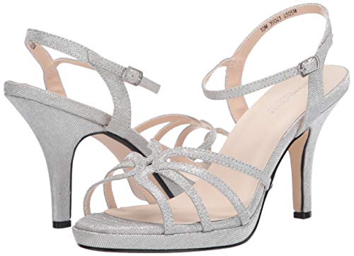 Touch Ups Women's Mae Heeled Sandal, Silver, 10.5 Wide #TOP6