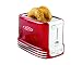 Nostalgia RTOS200 New and Improved Wide 2-Slice Toaster, Perfect For Bread, English Muffins, Bagels, 5 Browning Levels, With Crumb Tray & Cord Storage - Retro Red