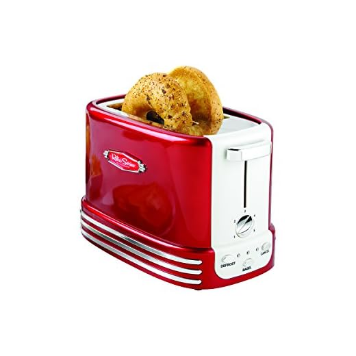 Nostalgia New and Improved Wide 2-Slice Toaster, Perfect For Bread, English Muffins, Bagels, 5 Browning Levels, With Crumb Tray & Cord Storage – Retro Red