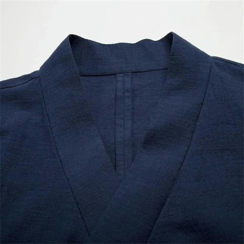 Chaleco chino tradicional para hombre en lino y algodón sin mangas 4