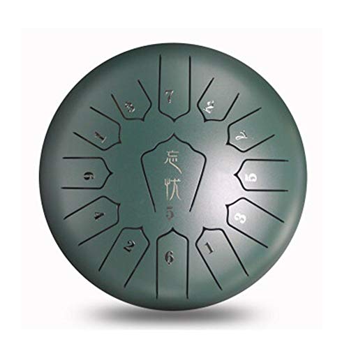 Jyuiipcz �X�`�[�� �� �h���� En Alliage D'acier 30.5 cm 13 Sound Tambour ?Main Avec 1 Paire De Maillets + Sac De Rangement Pour Meditatio