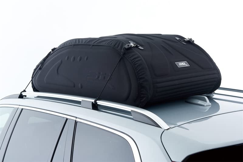 3D MAXpider Californian Roof Bag - Rooftop Cargo Carrier, 13 Cubic Feet, 90 Pounds Capacity, Waterproof - Assembled with Secure Tie-Down Ropes - Universal Fit for All Vehicles Without Rack (Black)