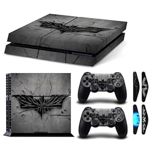Khushi Decor GreyTheme 3M Skin Sticker Cover for PS4 Console and 2 Controller Decal Cover+ 4 Led bar Decal Sticker