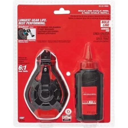 for Milwaukee Tool 48-22-3986 Chalk Line Reel, Braided, 100 Ft L