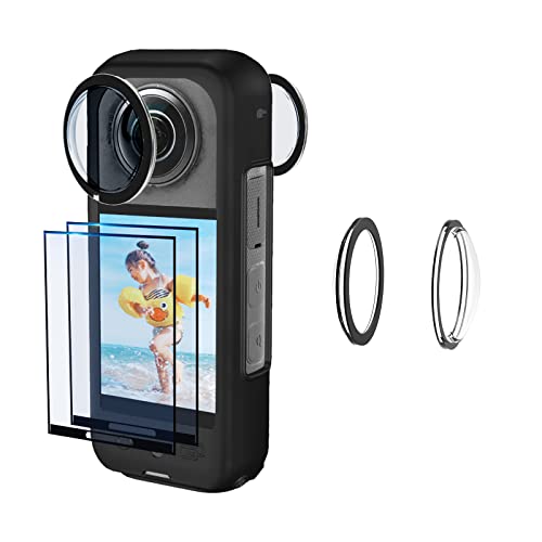 JZW-Shop Accesorio Protector de Lente para Insta 360 X3 y Protector de Pantalla Compatible con Insta...