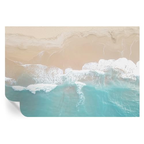 Papel pintado de olas autoadhesivo para renovar el pasillo sin usar cola tradicional 2