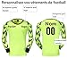 Quick-Dry Breathable Goalie Soccer Jersey for All Ages - Custom Goalkeeper Jersey Sports Shorts - Adults/Kids/Teens (Green)