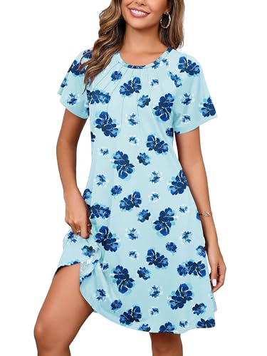 Image of Heymoments Short Sleeve Crewneck Summer Dresses for Women