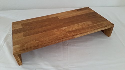 Schwarzwald-Holzstube Monitorerhöhung Tischaufsatz Eiche massiv geölt 60x30x10cm Cover