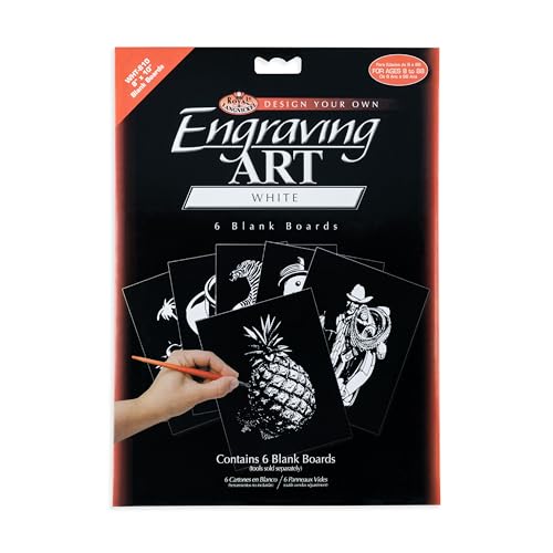 Royal & Langnickel Engraving Art White 8 x 10 inch Blank Board (Pack of 6)