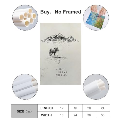 Poster Zach Bryan Quiet Heavy Dreams cadeau idéal mélomane sur toile