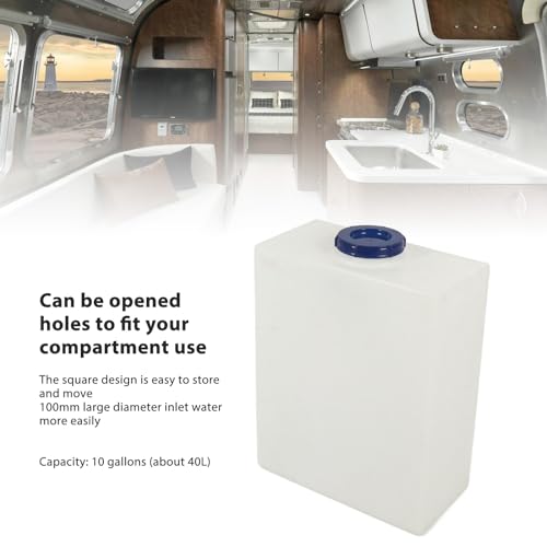 Wohnmobil-Wassertank, Wohnmobil-Frischwassertanks, 19,7 X 15,7 X 7,9 Zoll, 10 Gallonen LLDPE, Wohnmobil-Frischwassertank für Anhänger, Boot, Yacht