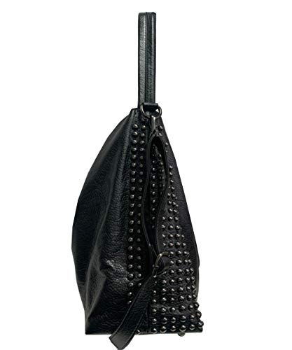 Bolso grande de mujer con cadena y calavera estilo gótico miniatura 4