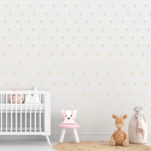Set de 100 adhesivos murales beige mate con puntos miniatura 2