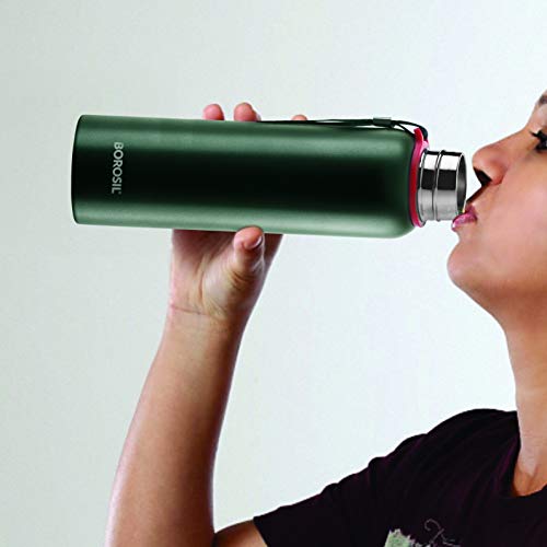 Image of Borosil - Stainless Steel Hydra Trek - Vacuum Insulated Flask Water Bottle, 850 ML, Green & Borosil Stainless Steel Hydra Bolt - Vacuum Insulated Flask Water Bottle, 1L