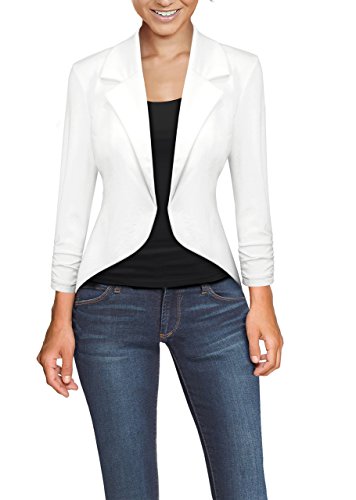 Hybrid & Company Womens Office High Low Blazer Jacket