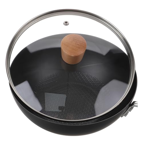 Wok mini de hierro con tapa para cocina miniatura 7