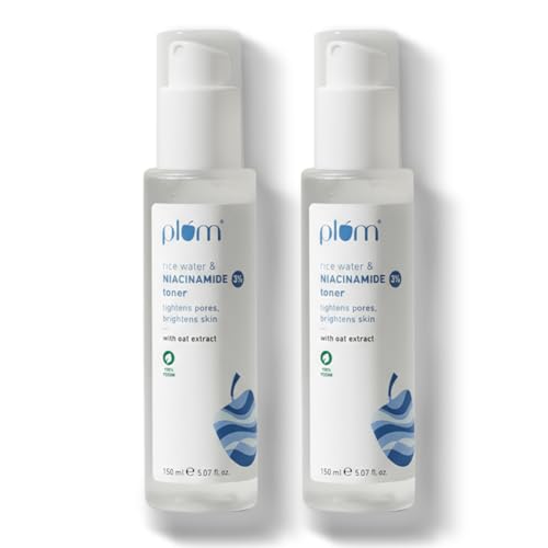 Plum 3% Niacinamide & Rice Water Face Toner | With Rice Ferment E...