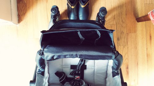 Valco Baby Universal Pocket Pouch Snack Tray – 3 Compartments, Mesh Rear Pouches, Fits Most Single & Twin Strollers, Compatible with All Valco Models