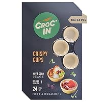 CROC’IN - Teigschälchen zum Bestücken Farbneutral - Tarteboden für süße Stückchen oder herzhafte Aperitifhäppchen - Handwerklich hergestellt & Vegan - Ideal Für Catering & Restaurants - 240 Stück