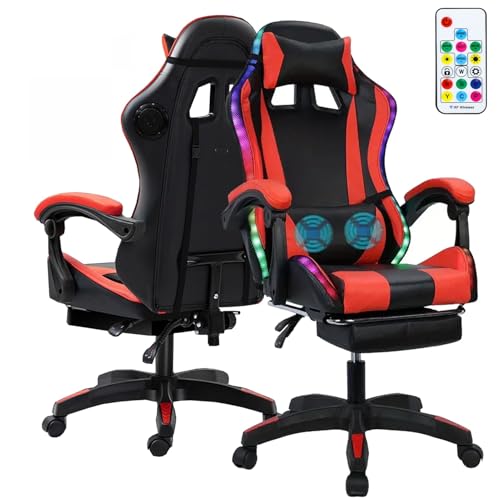 Tacarlha Gaming Chair with Bluetooth Speakers & Lights
