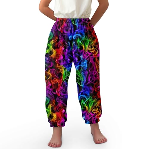 Image of Unisex Little Kids Yoga Trousers Bohemian Beach Pants Baggy Harem Activewear for Boys and Girls Age 3-10