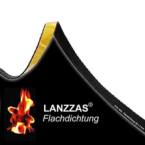 LANZZAS Glasband - afmetingen: 20 x 2 mm - lengte: 0,5 m - vlak- / schoorsteenafdichting zwart - Afbeelding 4