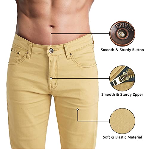 WULFUL Men's Slim Fit Skinny Stretch Comfy Jeans Denim Pants