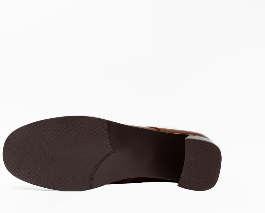 ONEENO Women's Heels Lace-up Leather Ankle Boots