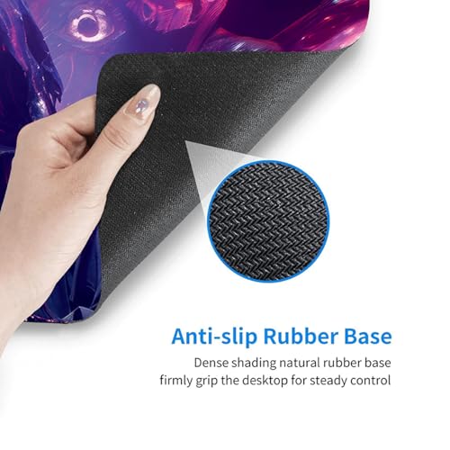 Image of BESTOR Anime Series Mouse Pad Dark Reaper Samurai Mouse pad with Anti-fray Stitching, Waterproof Surface & Non-Slip Rubber Base Stitched Edges Gaming Mouse Mat for Laptop (60cmx34cm)