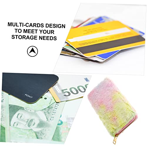 1pc Rainbow Gradient Plush Wallet for Women Zippered Purse Multi-compartment Design for Travel Parties and Daily Use Special Occasions2