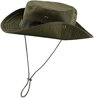 FALETO Bucket Hat Boonie Cowboy Hat Wide Brim Caps Fishing Hat with Adjustable Strap