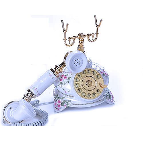 TelPal Rotary Dial Telephone Retro Old Fashioned Landline Phones with Classic Metal Bell,Corded Phone for Home and Decor