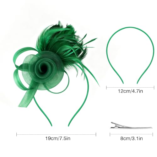 Sombrero fascinator para mujer con clip miniatura 6