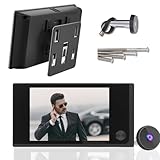 Rankomu Digitaler Türspion Kamera 3,5 Zoll (120° Weitwinkel) – HD LCD Mini für Haustür, Einfache Montage (14-28mm Loch, 35-100mm Türstärke), 24/7 Sicherheit (Schwarz)