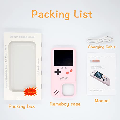 Playable Gameboy Case for iPhone 12 Pro Max, Shockproof Gameboy Cover Case with 36 Classic Games, Handheld Color Screen Video Game Console Case for iPhone - Thumbnail 7