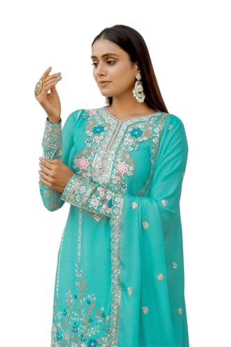 Satyam Creation Faux Georgette New Punjabi Style Sharara Suit For