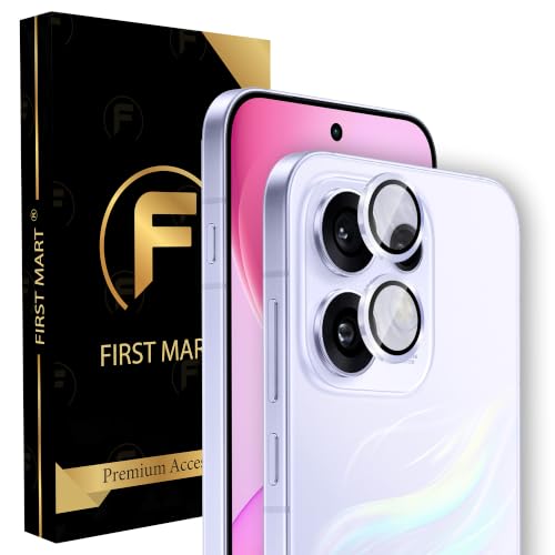Image of FIRST MART Pink Camera Ring Guard Protector for Oppo Reno 16 | Tempered Glass with Metal Alloy Rings, HD Clear, Scratch Resistant, Case-Friendly | Pack of 1