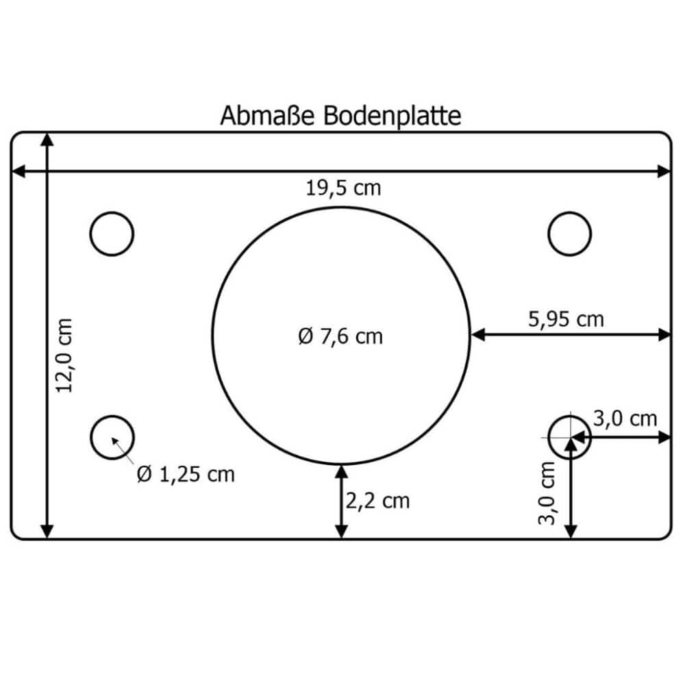 ROBUSTO Rammschutzbügel, g/s, aufdübeln, Stahl, Ø 7,6 cm, 100 x 115 cm, Art.-Nr. 31224 | Rammschutzbügel | Rammschutz | Wandschutzbügel