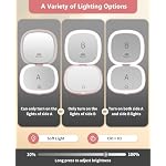 WOBSION Rechargeable Lighted Travel Makeup Mirror,1x/10x Compact Magnifying Mirror with Lights,Portable for Bag,4inch,Gift,Rose Gold - Image 3