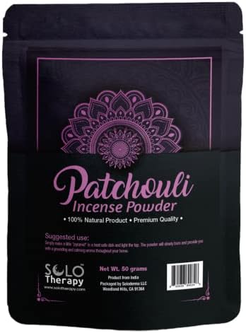 Patchouli Incense Powder 50 Grams, Premium Quality, 100% Natural, Sacred Space, Natural Incense, Loose Incense, Product from India, Packaged in The USA (Patchouli Incense Powder)