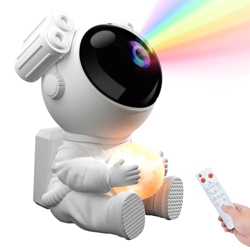 LED Sternenhimmel Projektor, Astronaut Sternenhimmel Projektor Galaxy Nachtlicht,Planetarium Projektor mit Timer,Fernbedienung,Schlafzimmer Deckenprojektion Lampe,Geschenk für Kinder und Erwachsene