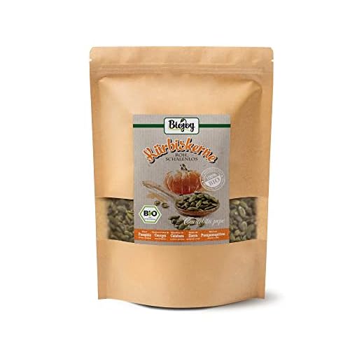 Biojoy Graines de Courges BIO décortiquées, naturelles et sans sel (1 kg)
