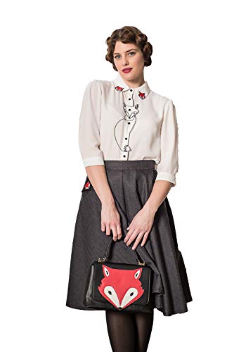 Dancing Days Camisa Banned Foxy Zorro Retro Vintage Rockabilly 1950 - Blanco (XS)