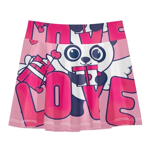 Clothes Athletic Shorts Girls Skorts Skirts with Shorts Butterfly Cupid Panda Love Pink 4t